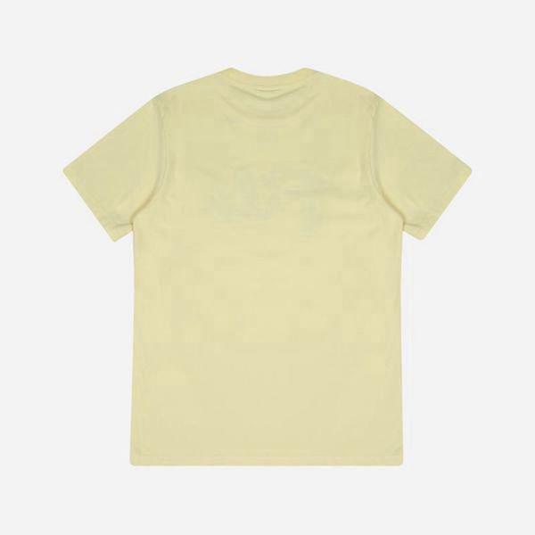 Camisetas Manga Corta Fila Hombre Amarillo - Cursive Logo S/S - España 501276KZY